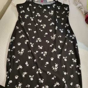 Brand ,Polly esther,  color, black flower dress size ,M/l